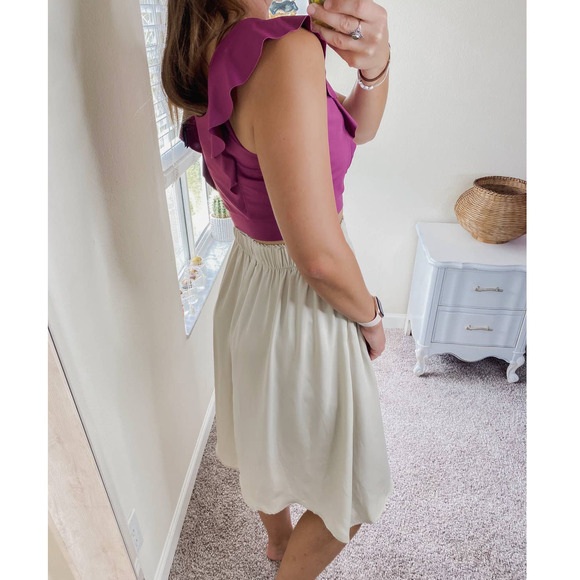 Victoria's Secret purple ruffle crop top size medium - Picture 2 of 6